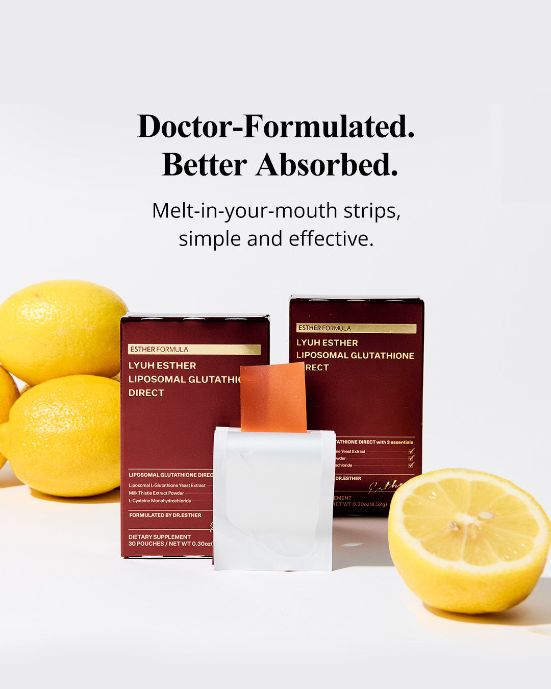 ESTHER FORMULA Liposomal Glutathione Direct Strips (30 ct)