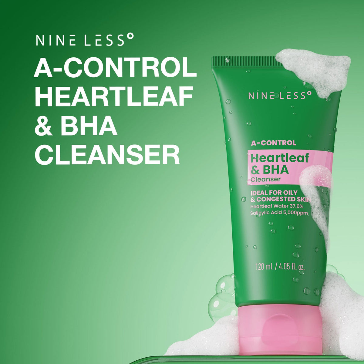 NINELESS A-Control Heartleaf & BHA Cleanser - 120ml