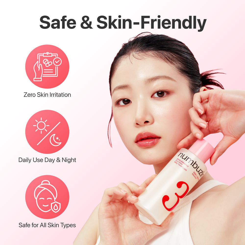 Numbuzin No.3 Bifida Bakuchiol Zero Pore Milky Toner Light - 200ml
