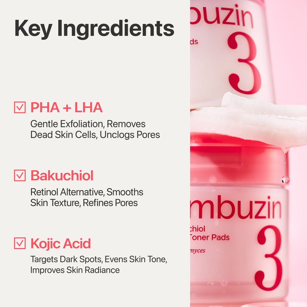 Numbuzin No.3 Bifida Bakuchiol Exfoliating Toner Pads (70 Pads)