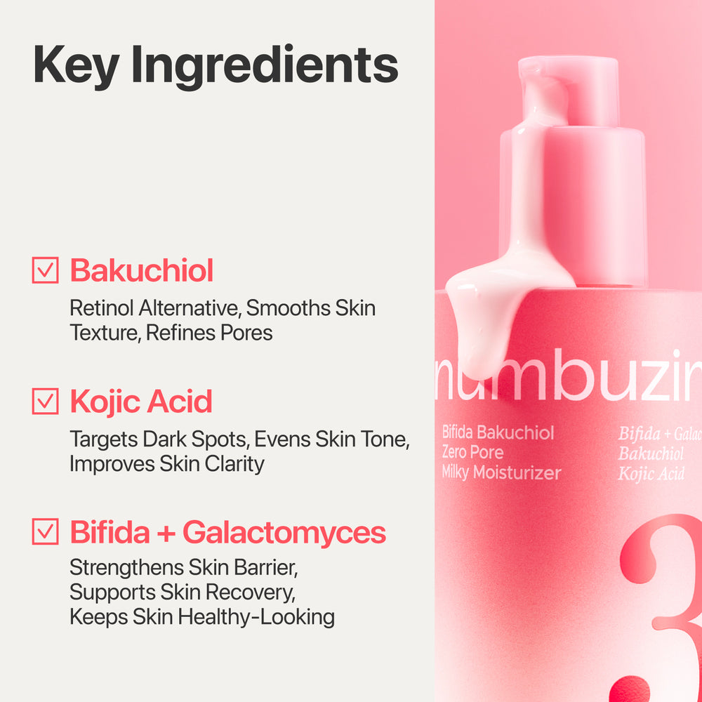 Numbuzin No.3 Bifida Bakuchiol Zero Pore Milky Moisturizer - 150ml