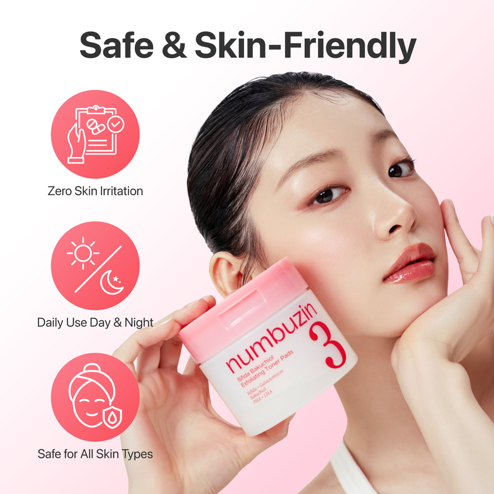 Numbuzin No.3 Bifida Bakuchiol Exfoliating Toner Pads (70 Pads)