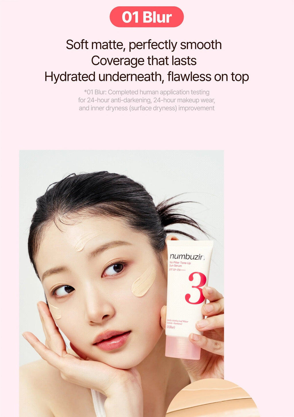Numbuzin No.3 No Filter Tone-Up Sun Serum 01 Blur - 50ml