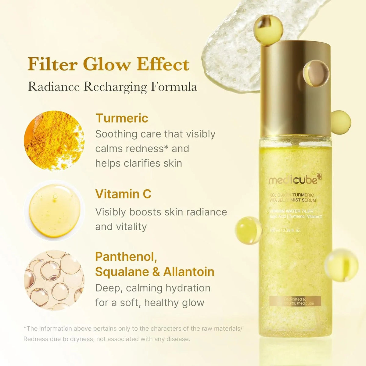 MEDICUBE Kojic Acid Turmeric Vita Jelly Mist Serum - 100ml