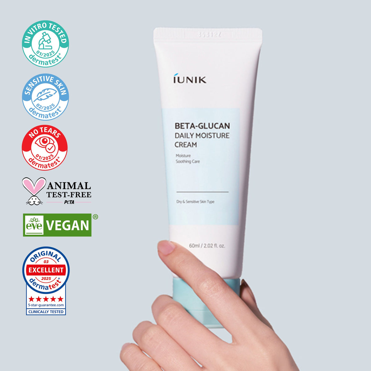 iUNIK Beta-Glucan Daily Moisture Cream - 60ml