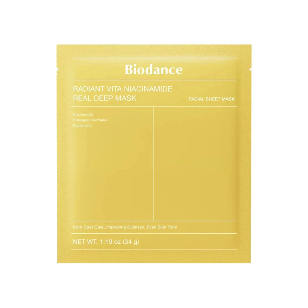 BIODANCE Radiant Vita Niacinamide Real Deep Mask (4 pcs)