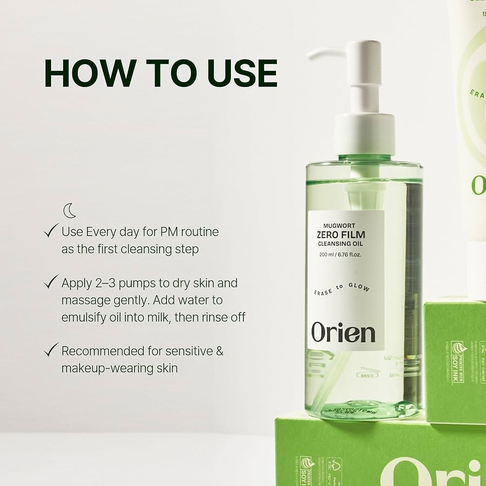 ORIEN Mugwort Zero Film Cleansing Oil - 200ml